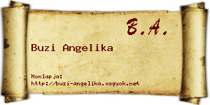 Buzi Angelika névjegykártya